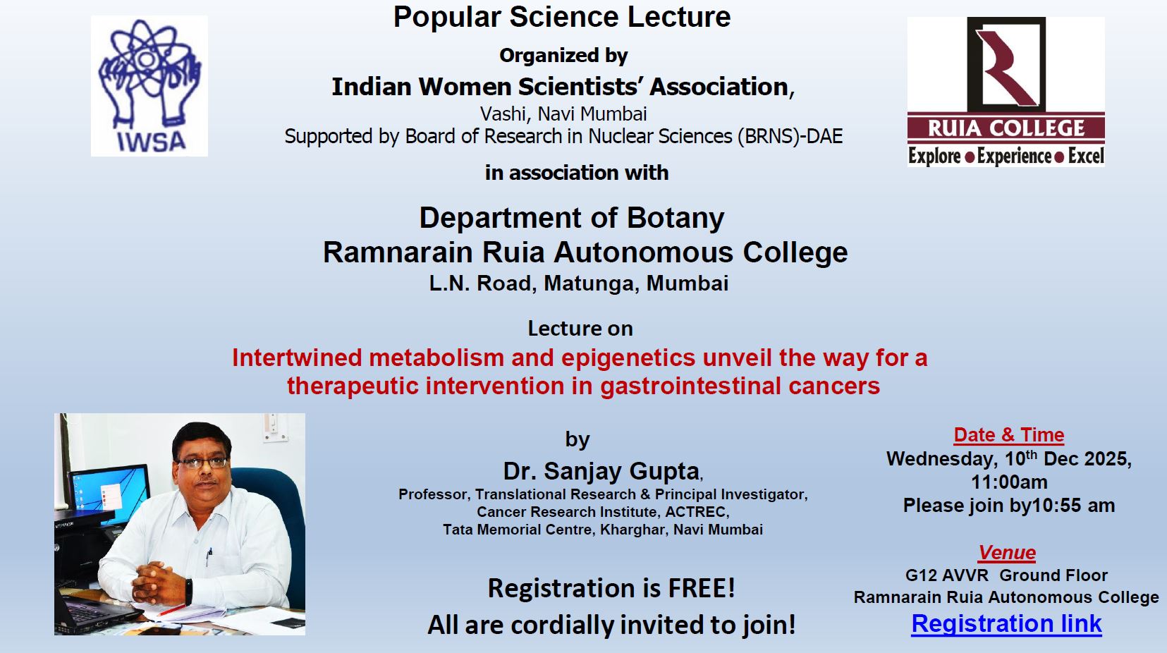 Popular Science Lecture Ruia 2025