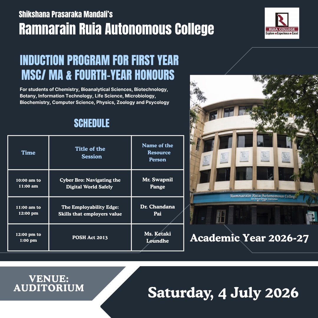 MA MSc Induction Program 2026-27